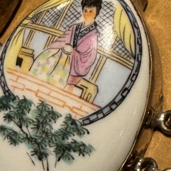 Vintage Ornate Custom Asian Snuff Bottle 925 Bracelet - Picture 8 of 11